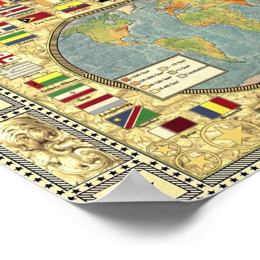 Die Welt - dekorativ Poster (Ecke)