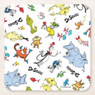 Die Welt der Dr. Seuss-Muster Rechteckiger Pappuntersetzer