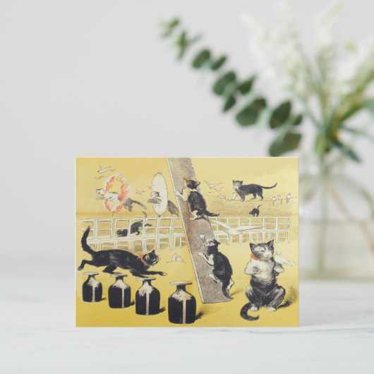 Die Welt der Katze Postkarte (Stehend Vorderseite)