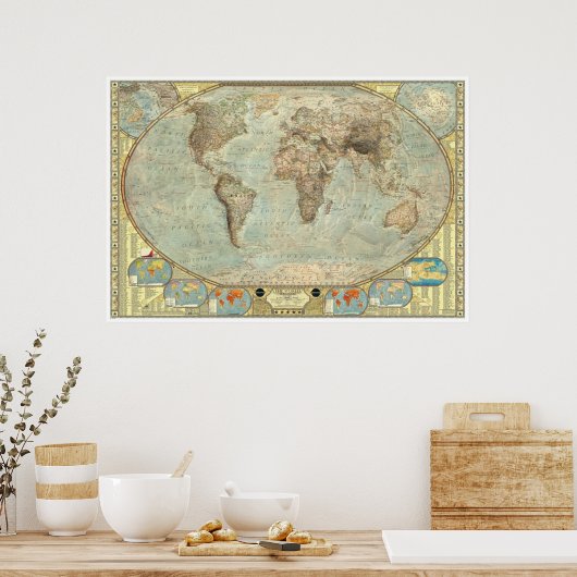 Die Welt - der Klimawandel Poster (Küche)