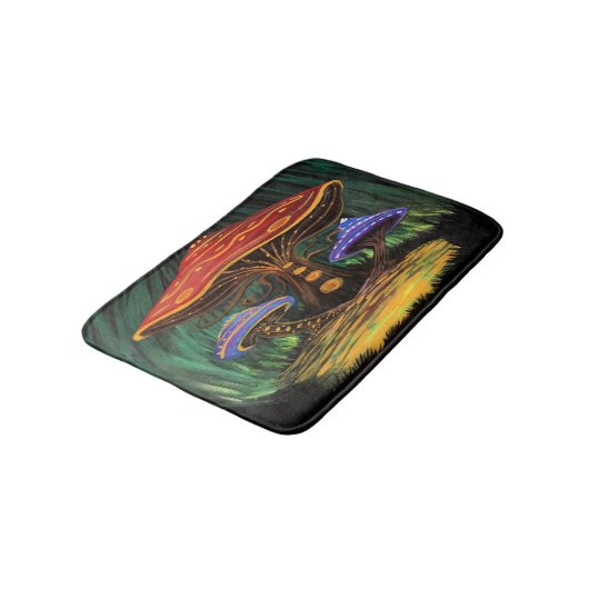 Die Welt der Pilze Badematte (Schrägansicht)