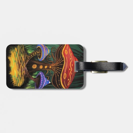 Die Welt der Pilze Gepäckanhänger (Rückseite horizontal)