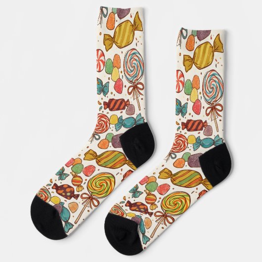 Die Welt der Süßigkeiten. Socken (Linkes Detail)