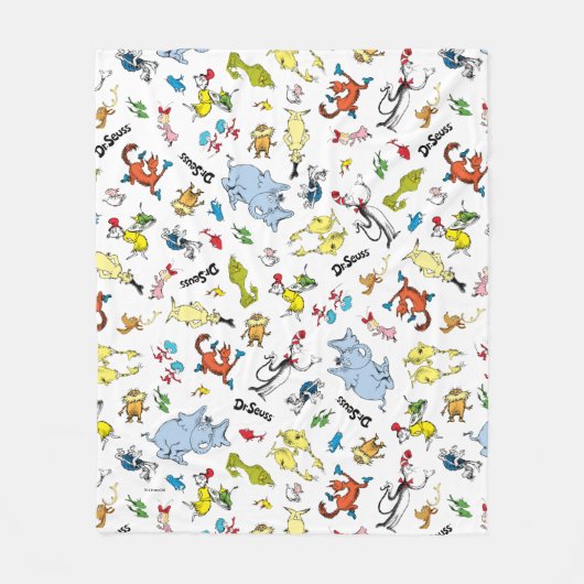 Die Welt des Dr. Seuss Musters Fleecedecke (Vorderseite)