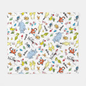 Die Welt des Dr. Seuss Musters Fleecedecke (Vorderseite (Horizontal))