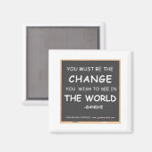 Die Welt des Wandels in Gandhi Magnet (Vorderseite/Rückseite)