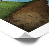 Die Welt, die das Poster heruntergegangen ist (Ecke)