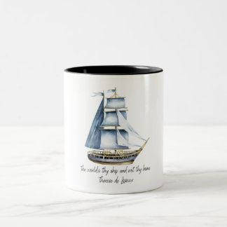 Die Welt, die dein Schiff nicht deine Zuhause- St Zweifarbige Tasse