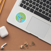 Die Welt, die die Hand in Mund hält, schweigt Runder Aufkleber