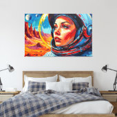 DIE WELT, DIE WIR ENTDECKTEN LEINWANDDRUCK (Insitu (Schlafzimmer))