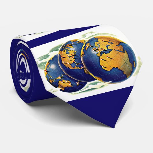 Die Welt dreht sich Krawatte (Gerollt)