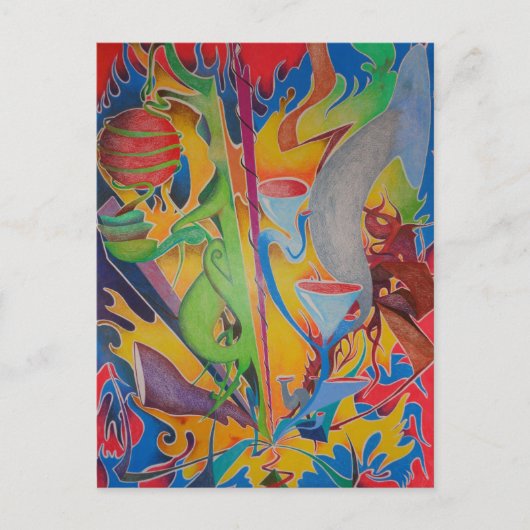 Die Welt dreht sich Postkarte (Vorderseite)