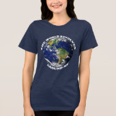 Die Welt dreht sich um mich Tri-Blend Shirt (Vorderseite)