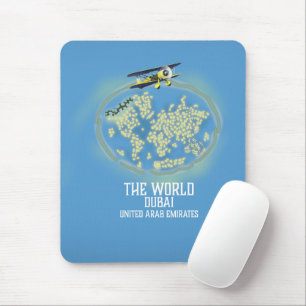 Die Welt Dubai Vereinigte Arabische Emirate Karte Mousepad