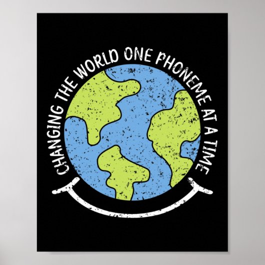 Die Welt ein Phonem zu einer Zeit Dyslexie Bewusst Poster (Vorne)