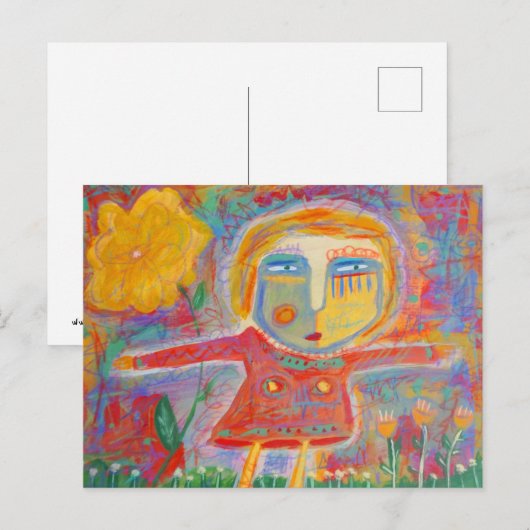 Die Welt einbinden Postkarte (Vorne/Hinten)