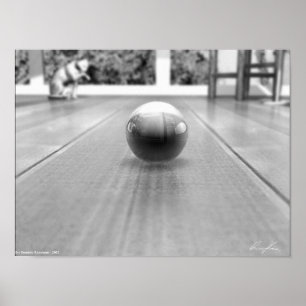 Die Welt eines Marmors - Schwarzweiss Poster