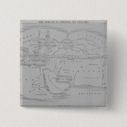 Die Welt entsprechend Strabo Button (Vorderseite)