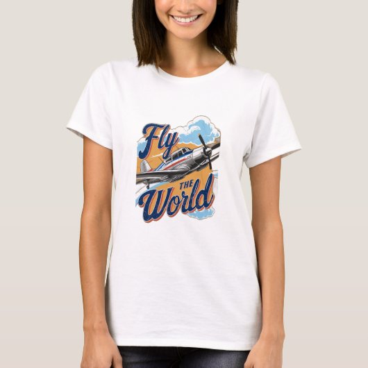 Die Welt fliegen T-Shirt (Vorderseite)