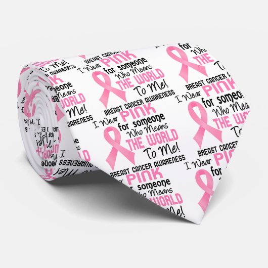 Die Welt für mich 2 Brustkrebs Krawatte (Gerollt)