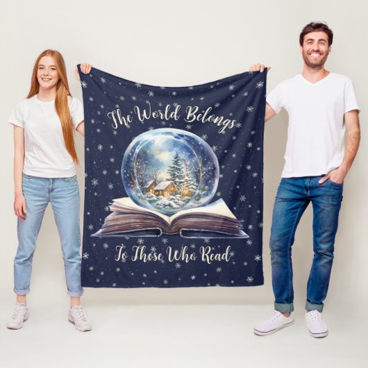 Die Welt gehört denen, die Design lesen Fleecedecke (Beispiel)