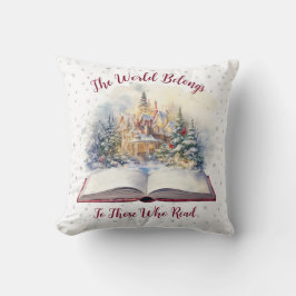 Die Welt gehört denen, die Design lesen Kissen