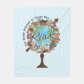 Die Welt gehört denen, die lesen Fleecedecke (Vorderseite)