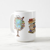 Die Welt gehört denen, die lesen Kaffeetasse (Vorderseite Links)