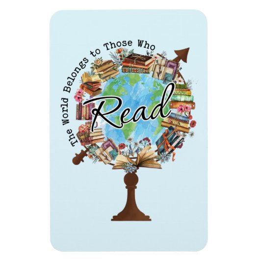 Die Welt gehört denen, die lesen Magnet (Vertikal)