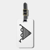 Die Welt gehört zum tapferen Loch-Fitness-Monster Gepäckanhänger (Vorderseite vertikal)