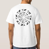 die Welt geht um. Weltkarte Mandala T-Shirt (Rückseite)