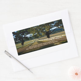 "Die Welt geht weg" inspirierendes Zitat Rechteckiger Aufkleber