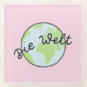 Die Welt Glasuntersetzer (Vorderseite)
