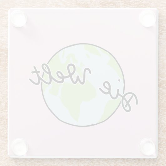 Die Welt Glasuntersetzer (Rückseite)