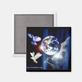 Die Welt Gottes in seiner Hand Magnet (Vorderseite/Rückseite)