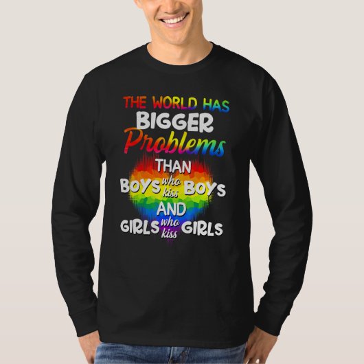 Die Welt hat ein größeres Problem als die LGBT-Gem T-Shirt (Vorderseite)