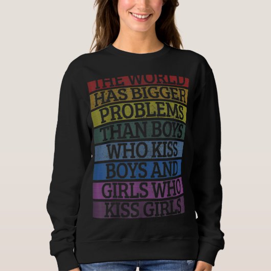 Die Welt hat größere Probleme mit dem Schuldstolz Sweatshirt (Vorderseite)