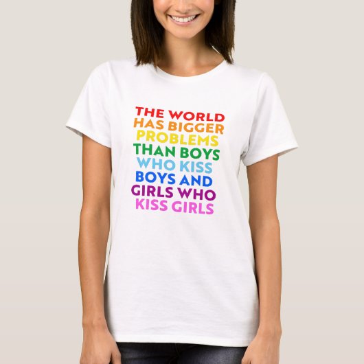 Die Welt hat größere Probleme T-Shirt (Vorderseite)