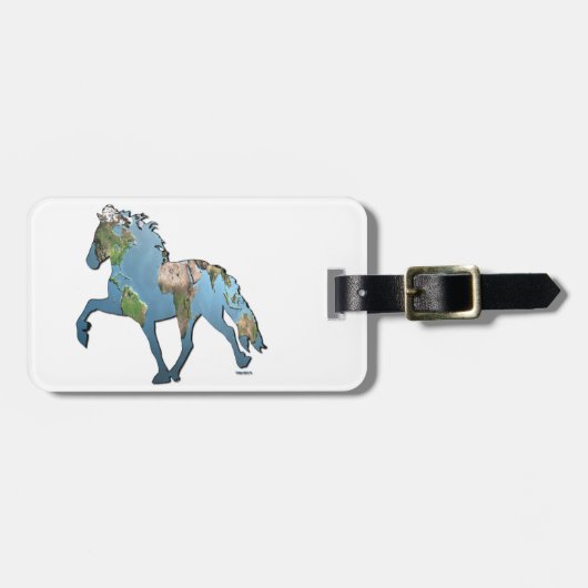 Die Welt hat isländisches Pferd gezaubert Gepäckanhänger (Vorderseite horizontal)