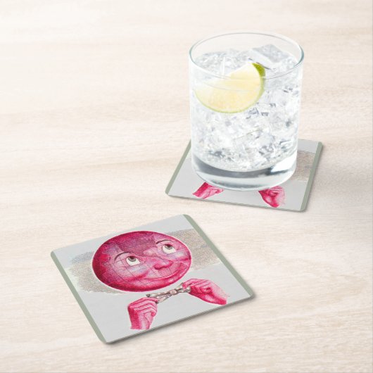 Die Welt im Kopf Rechteckiger Pappuntersetzer (Vor Ort)