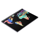 Die Welt im schwarzen Notizbuch Notizblock (Linke Seite)