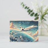 Die Welt im Stil Postkarte (Stehend Vorderseite)