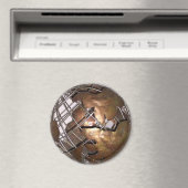 Die Welt in 3D Magnet (In Situ (Geschirrspüler))