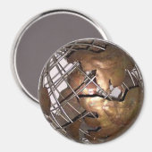 Die Welt in 3D Magnet (Vorderseite/Rückseite)