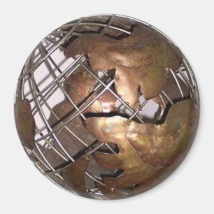 Die Welt in 3D Magnet