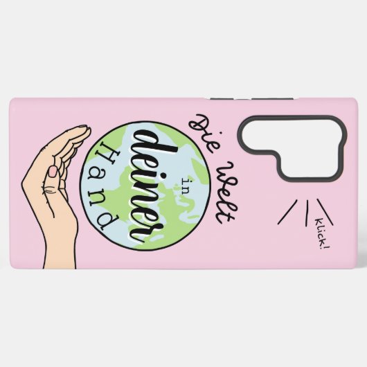 Die Welt in deiner Hand Samsung Galaxy Hülle (Rückseite (Horizontal))