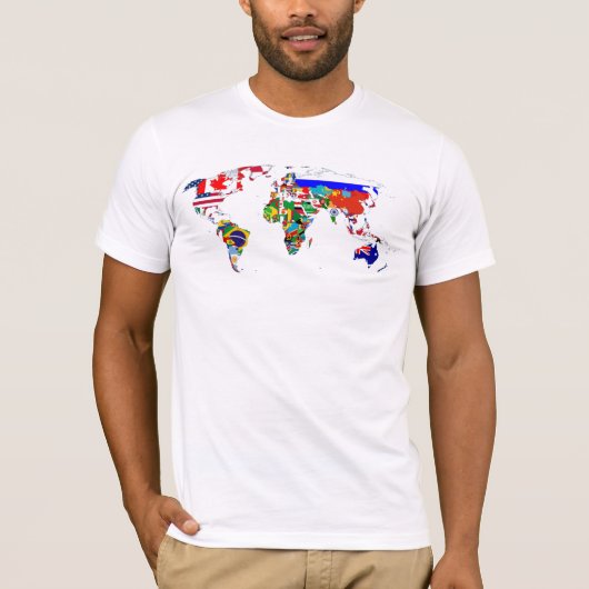 Die Welt in den Flaggen T-Shirt (Vorderseite)