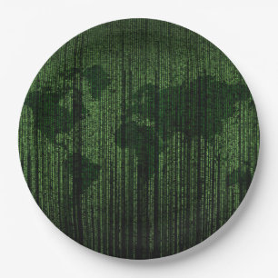Die Welt in der Matrix Pappteller