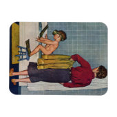 Die Welt in der Tube Magnet (Horizontal)