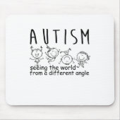 Die Welt in einem anderen Winkel-Autismus zu sehen Mousepad (Vorne)